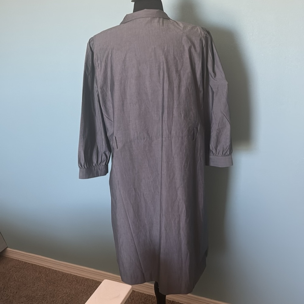 Gunmetal gray Ming wang dress, size large - Picture 3 of 6